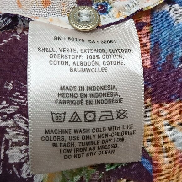 Anthropologie Maeve Abella Floral Pintuck Patchwork Blouse Size 10 - Picture 7 of 8